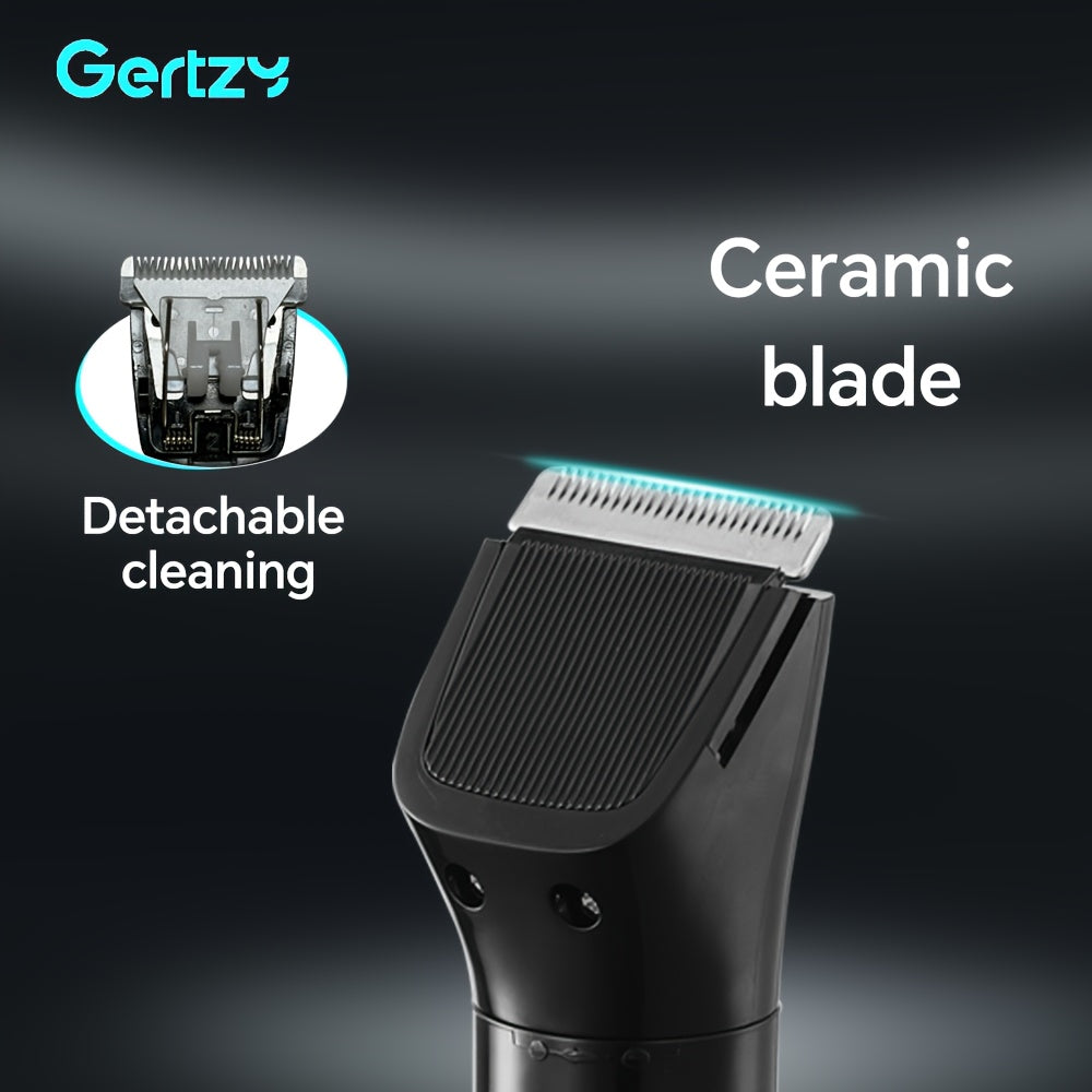 Electric trimmer set with ceramic blades hair clipper nose eyebrow body grooming USB portable charging