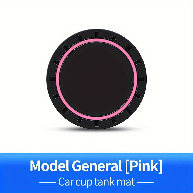 2 Pack Silicone Car Cup Holder Coasters Non-Slip Water Absorbent Wear-Resistant