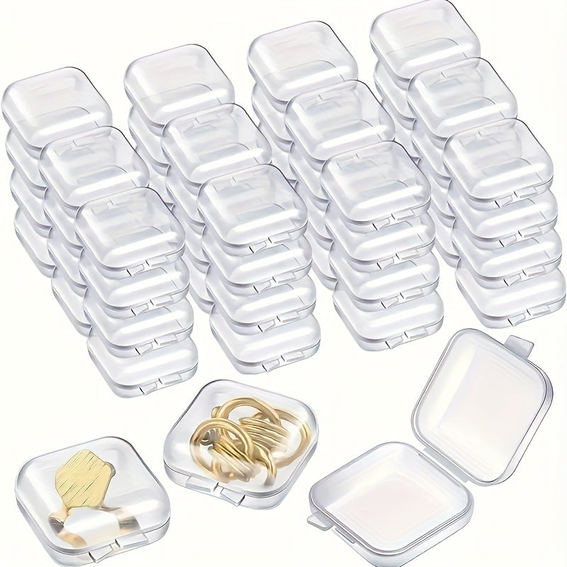 Clear Plastic Mini Storage Box with Lid for Earplugs Jewelry and Small Parts