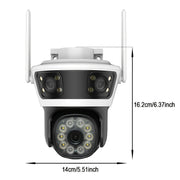 1080P HD Rotating Security Camera System with Night Vision 2-Way Audio Motion Detection