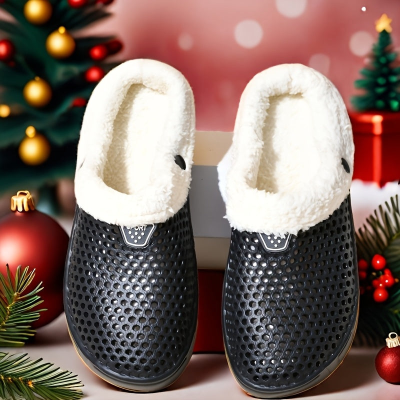 Women's Men's Winter EVA Indoor Outdoor Slippers with Plush Fleece