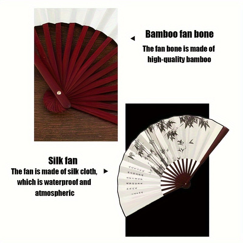 Xitoy ipakli buklamali fan suv o'tkazmaydigan, yirtiqlarga chidamli, engil, qoʻlda tutadigan, nafis aksessuar