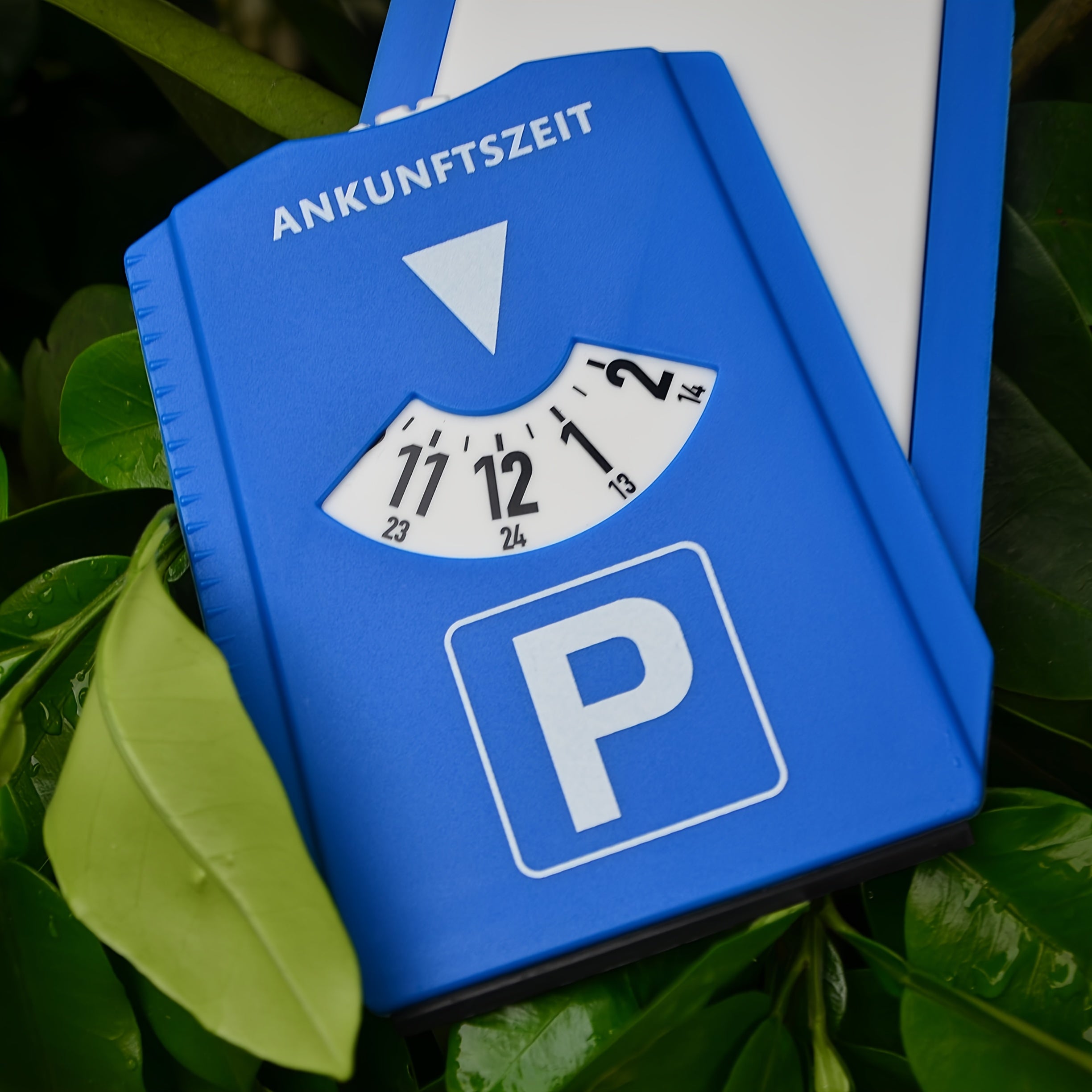 Digital Parking Timer Disc with Ice Scraper, Blue, Battery-Free, 24-Hour