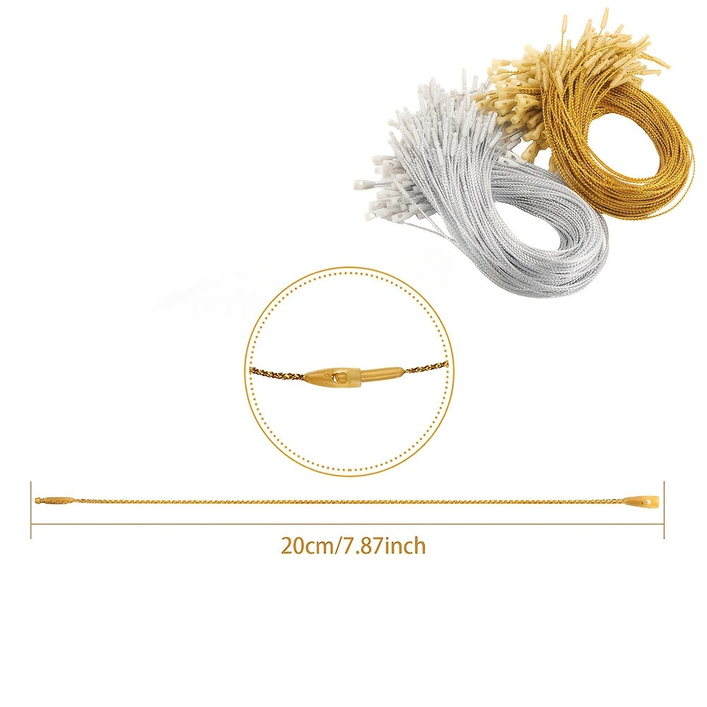 100/300 piezas de hilo de oro y plata de 20cm para decoraciones de árbol de Navidad