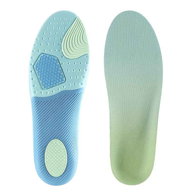 Women’s 4D Soft Sports Shoe Insoles with Arch Support Pink Purple Breathable