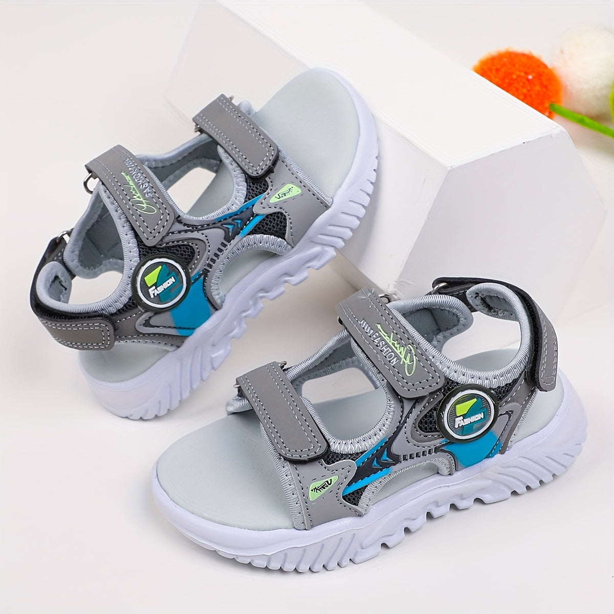 Kids' Floral Sandals with Adjustable Straps Non-Slip Sole Breathable Summer Footwear