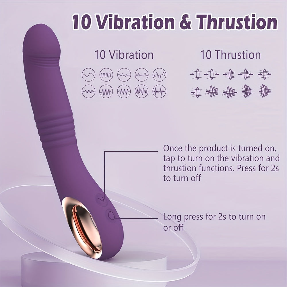 Adult Silicone Rechargeable Dual Vibration Toy for Women and Couples