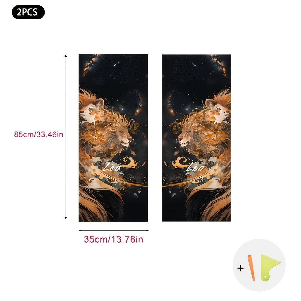 JDM ilhomlangan o'z-o'zidan yopishadigan avtomobil ichki dekorlari, tom va A ustunlari uchun zamonaviy tikuv va oltin folga aksentlari bilan multfilm dizaynlarida.