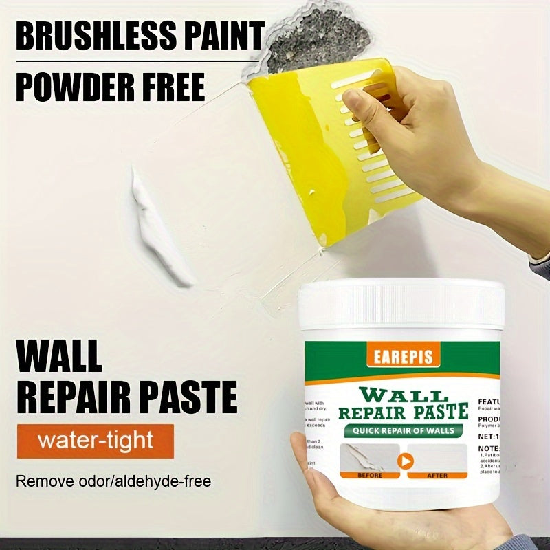 Quick-Dry Wall Repair Paste for White Walls, Residue-Free, Home Repair