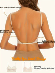 Women's Seamless Wireless Cami Bra with Push-Up Support Lingerie