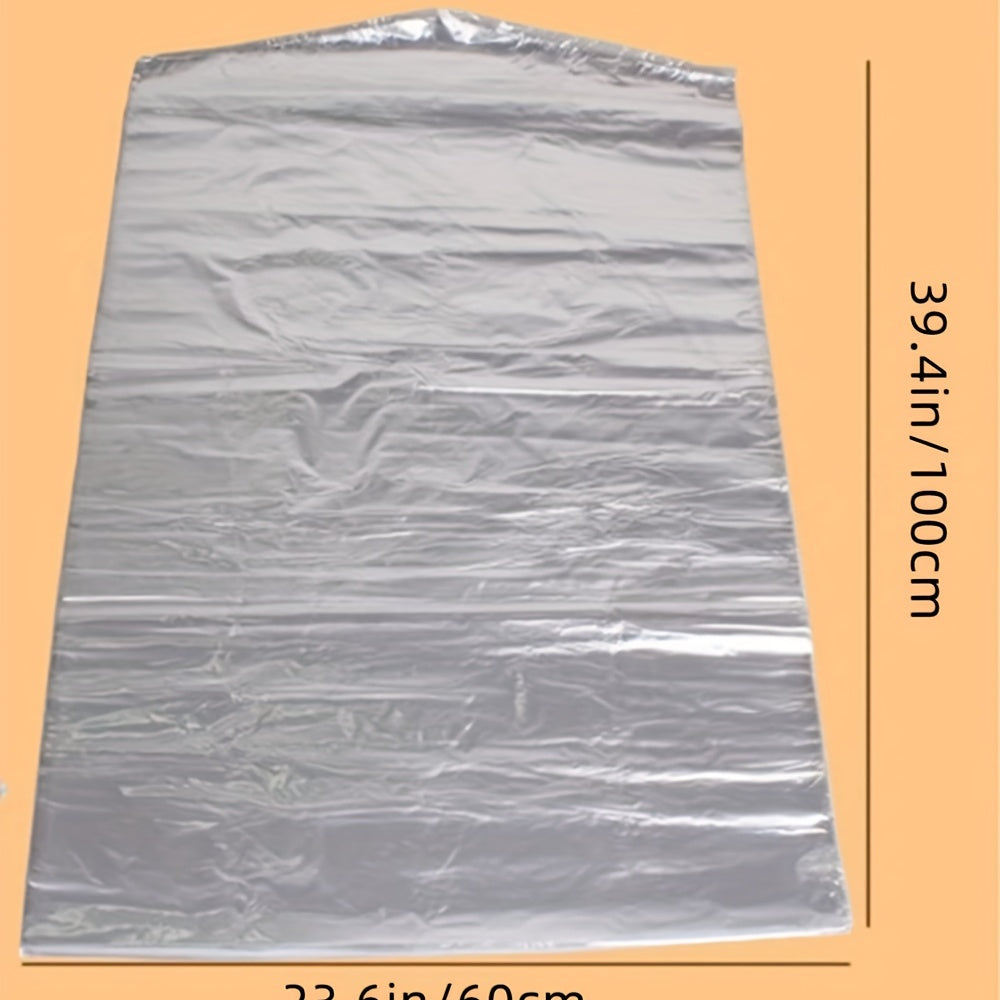 Kiyim-kechak changyogʻini yopish toʻplami 20 50 100 dona shaffof plastmassa kiyim sumkalar 59.94 x 100.08 sm