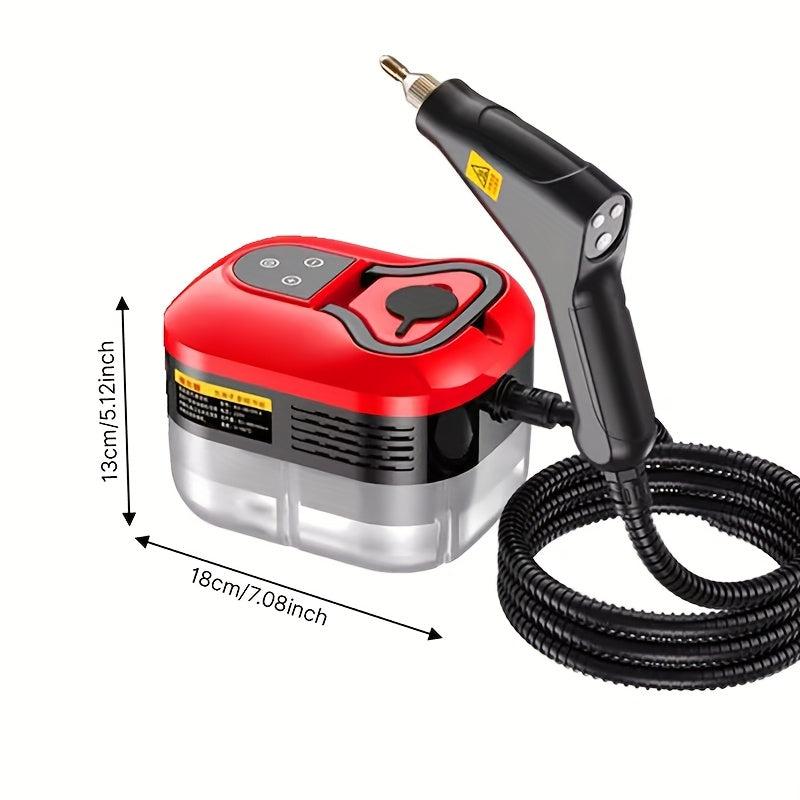 Portativ qo'l steam tozalagich, sensorli ekran va chuqur tozalash uchun 6 ta aksessuar bilan. 1200ml suv tanki va turli yuzalarda foydalanish uchun portativ tutqichi mavjud.