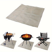 Flame Retardant BBQ Mat Portable Insulated Reusable for Camping and Outdoor Grilling