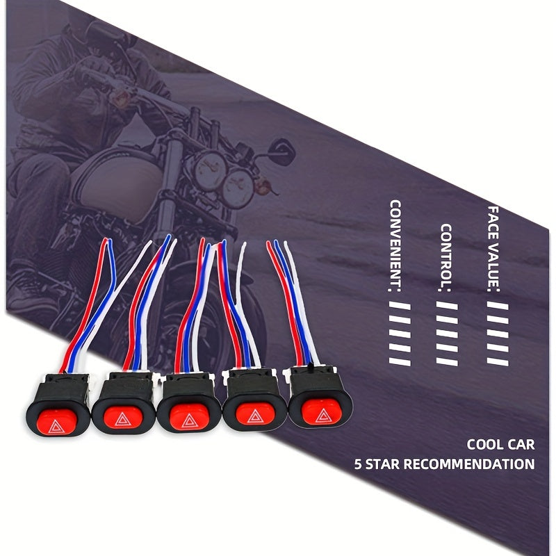 Universal motosikl yoqilg'ich signal chirog'i 12V 24V signal chirog'i tugmasi