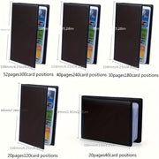 Black and White Business Card Holder Made of Durable PVC with Multiple Slots