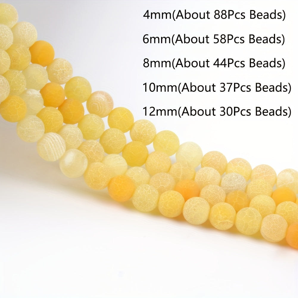 Tabiiy rang-barang shisha agate tanelari 4/6/8/10mm, zargarlik buyumlari uchun taqinchoqlar va uzuklar qilish