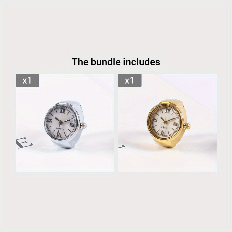 Women's Vintage Style Small Ring Watch with Roman Numerals and Creative Design