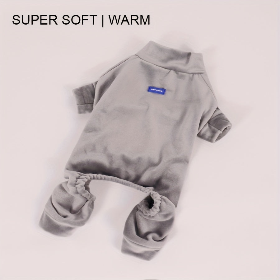 Super Soft Small Dog Jumpsuit All-Season Pullover Polyester Knit