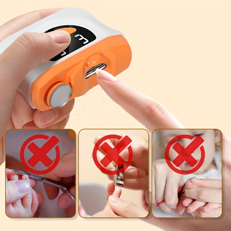 Electric Nail Clipper USB Rechargeable Portable Lithium Polymer Battery for Home Use