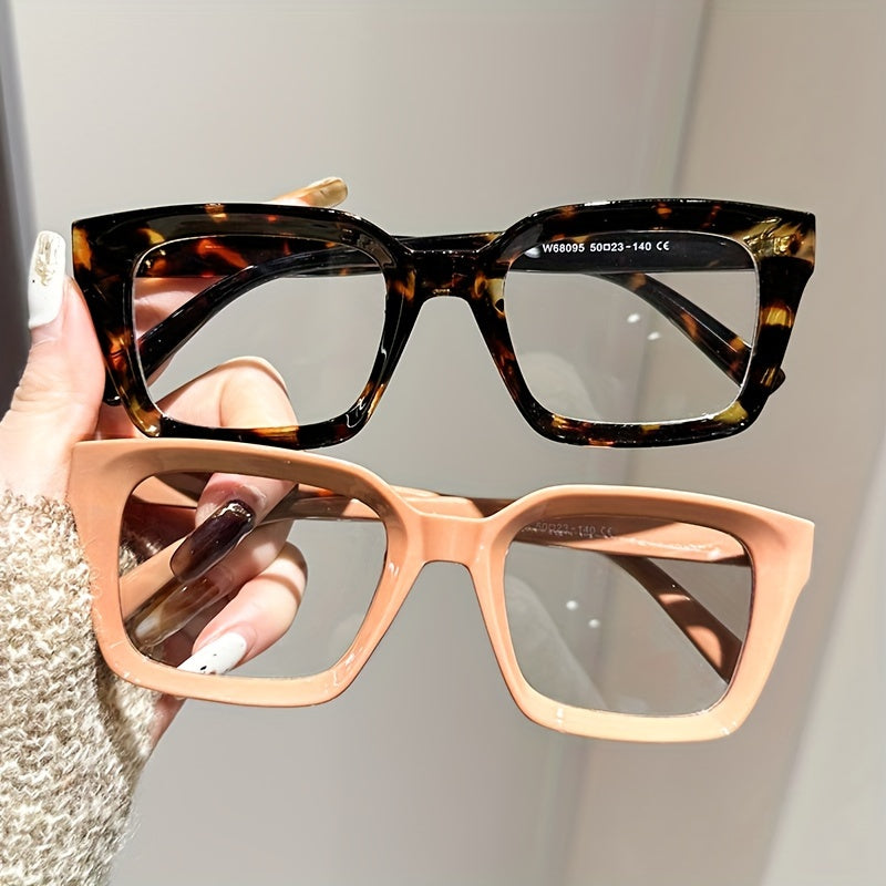 Square Optical Frame Glasses for Women Clear Lens Computer Spectacles