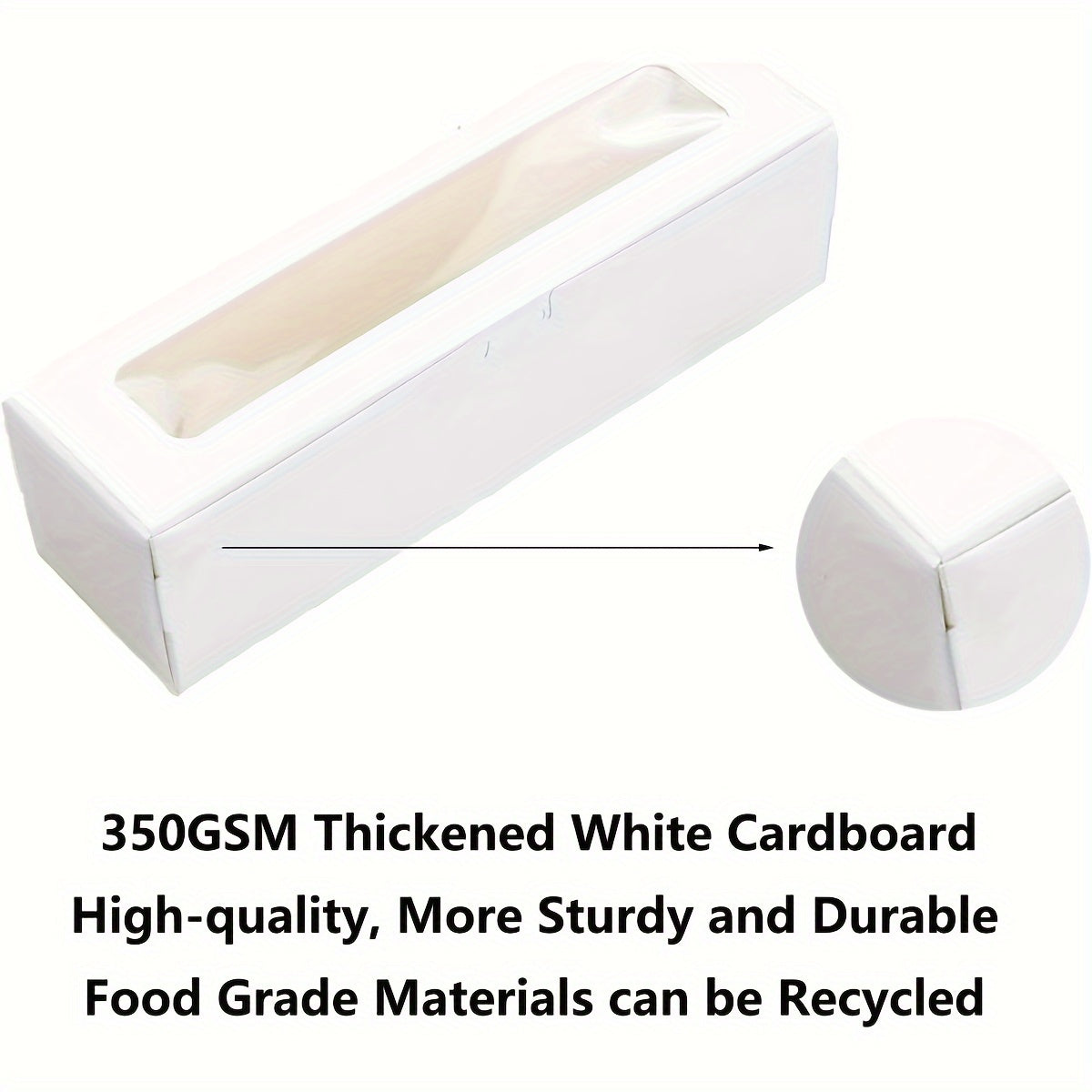 Упаковка из 25 одноразовых бумажных контейнеров для выпечки с крышками-откидками для 6-8 макаронс