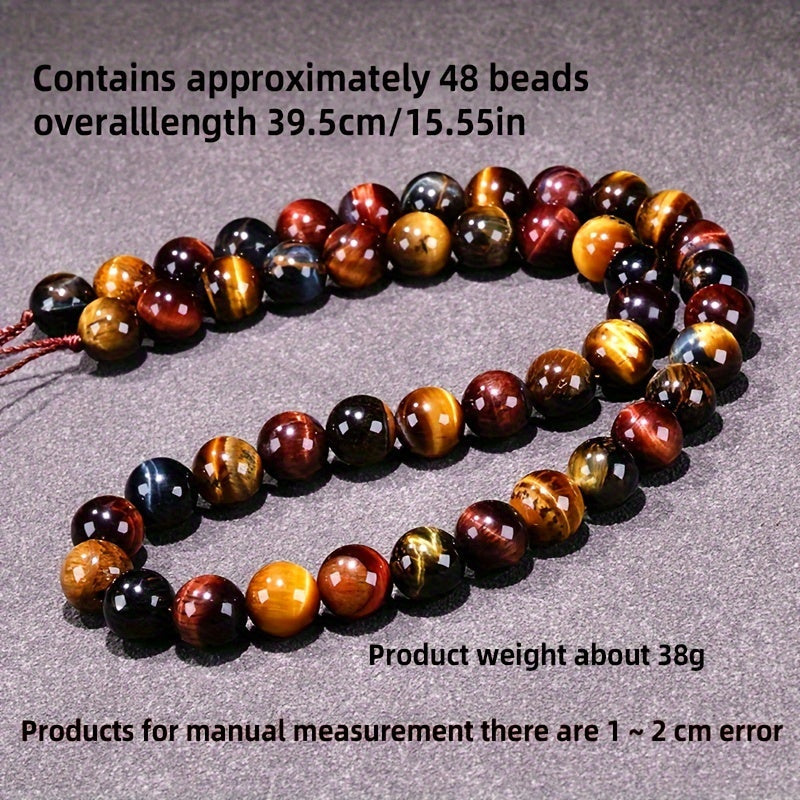 Natural Three-Color Tiger Eye Beads for Jewelry Making Wholesale