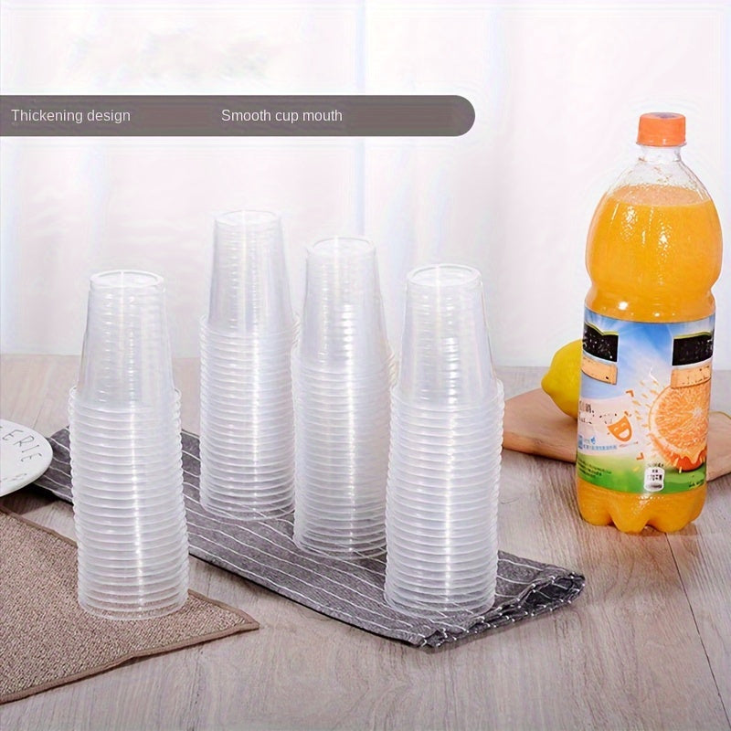 Bir martalik plastmassa stakanlar 50 ta, shaffof, qayta ishlash mumkin, bayramlar va tadbirlar uchun qalinlashtirilgan