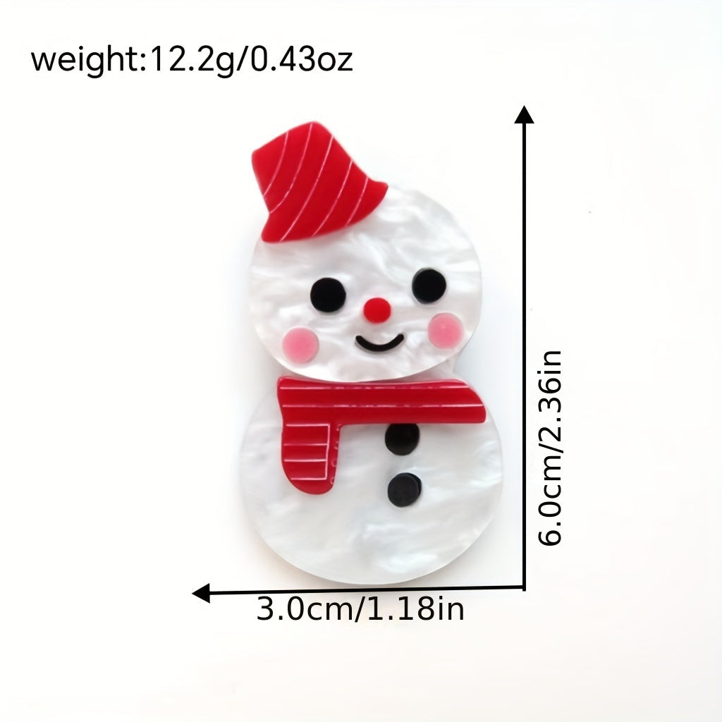 Santa Claus Brooches Acrylic Pins for Bags and Outfits Stylish and Cute