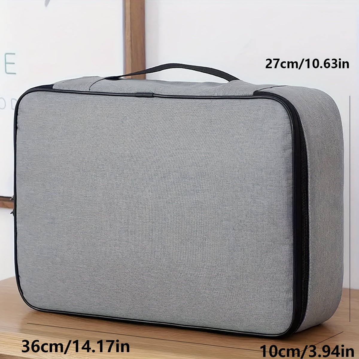 Men's 3-Layer Security Briefcase with Password Lock Waterproof Fireproof Laptop Document Organizer