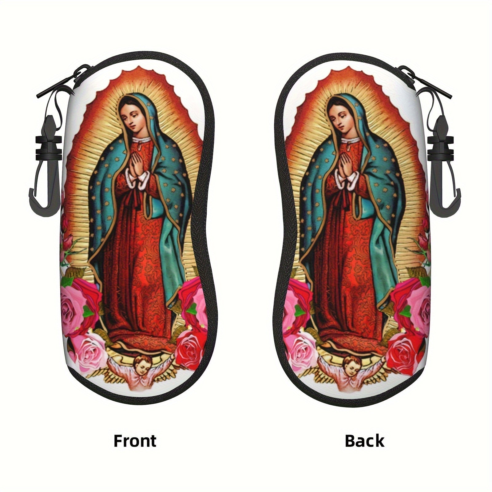 Портативный держатель для очков с ключницей с изображением Нашей Госпожи Гваделупской и Марии Назаретской, ультралегкий защитный чехол из неопрена для мужчин и женщин