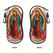 Портативный держатель для очков с ключницей с изображением Нашей Госпожи Гваделупской и Марии Назаретской, ультралегкий защитный чехол из неопрена для мужчин и женщин