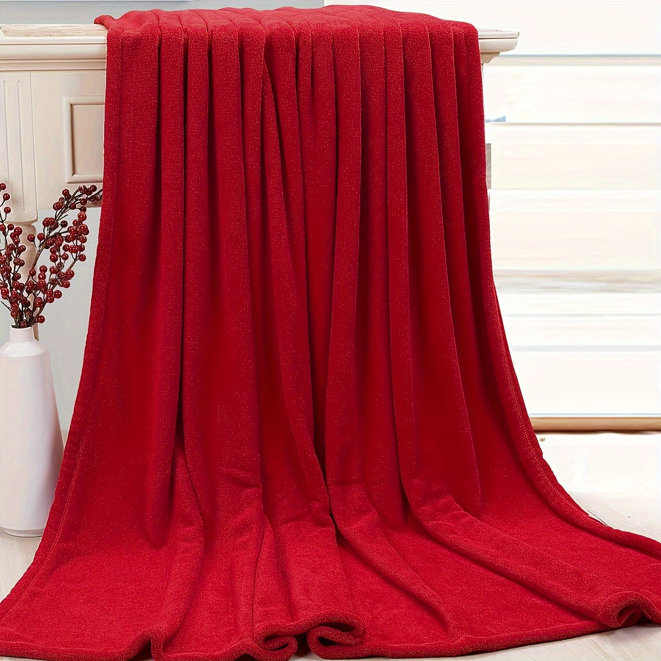 Qulay O'zgaruvchan Flanel Fleece Ko'rlik - Yumshoq va Issiq, Mashinada Yuvish Mumkin, Har Mavsumda Yotoq va Divan uchun O'rash, Vintage Uslub, Ko'p Maqsadli Foydalanish, Bosma Dizayn, 100% Polyesterdan Yasalgan, 200-250gsm