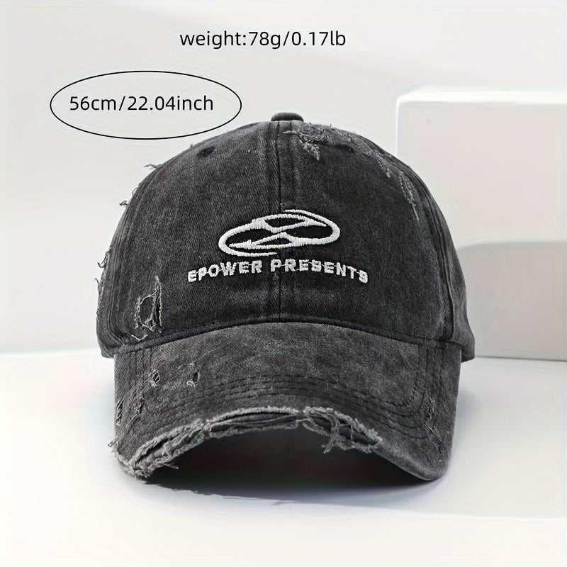 Vintage Distressed Embroidered Baseball Cap for Men Cotton Lightweight Casual Unisex
