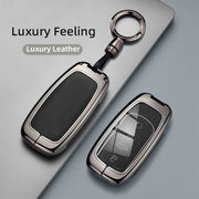 Luxury Zinc Alloy Car Key Fob Cover with Strap and Keychain for SUV