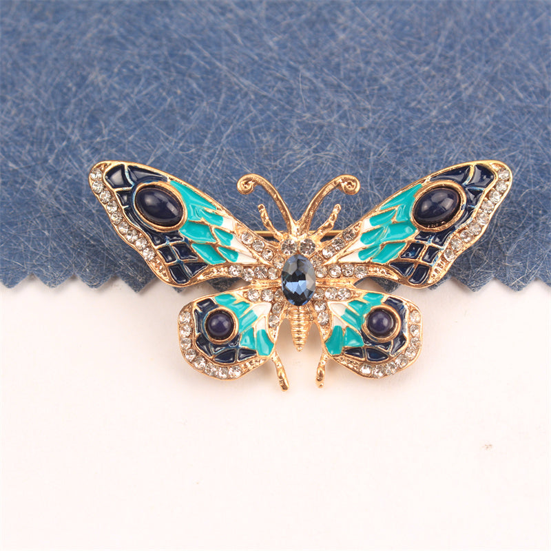 Rhinestone Butterfly Brooch Fashion Jewelry for Women and Girls