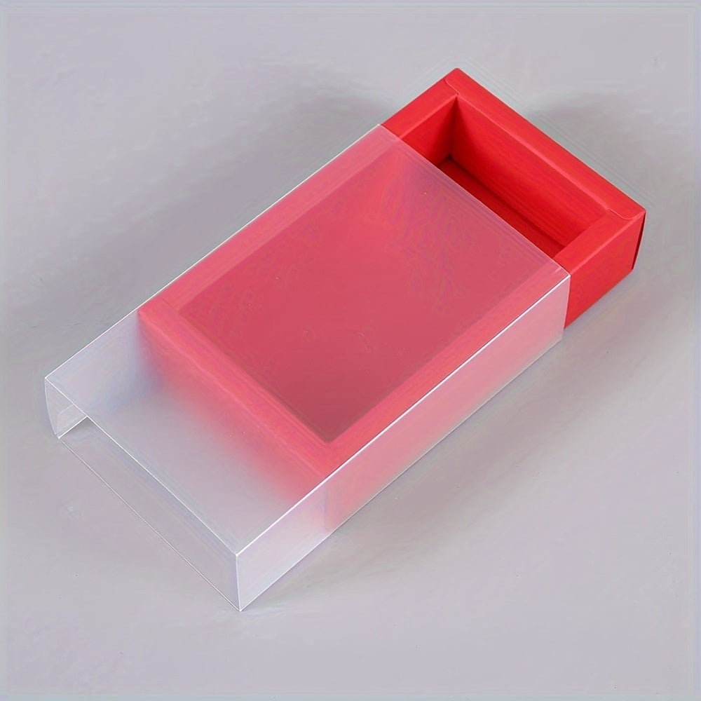 Pack of 10 Frosted PVC Gift Boxes for Weddings Cookies and Candy