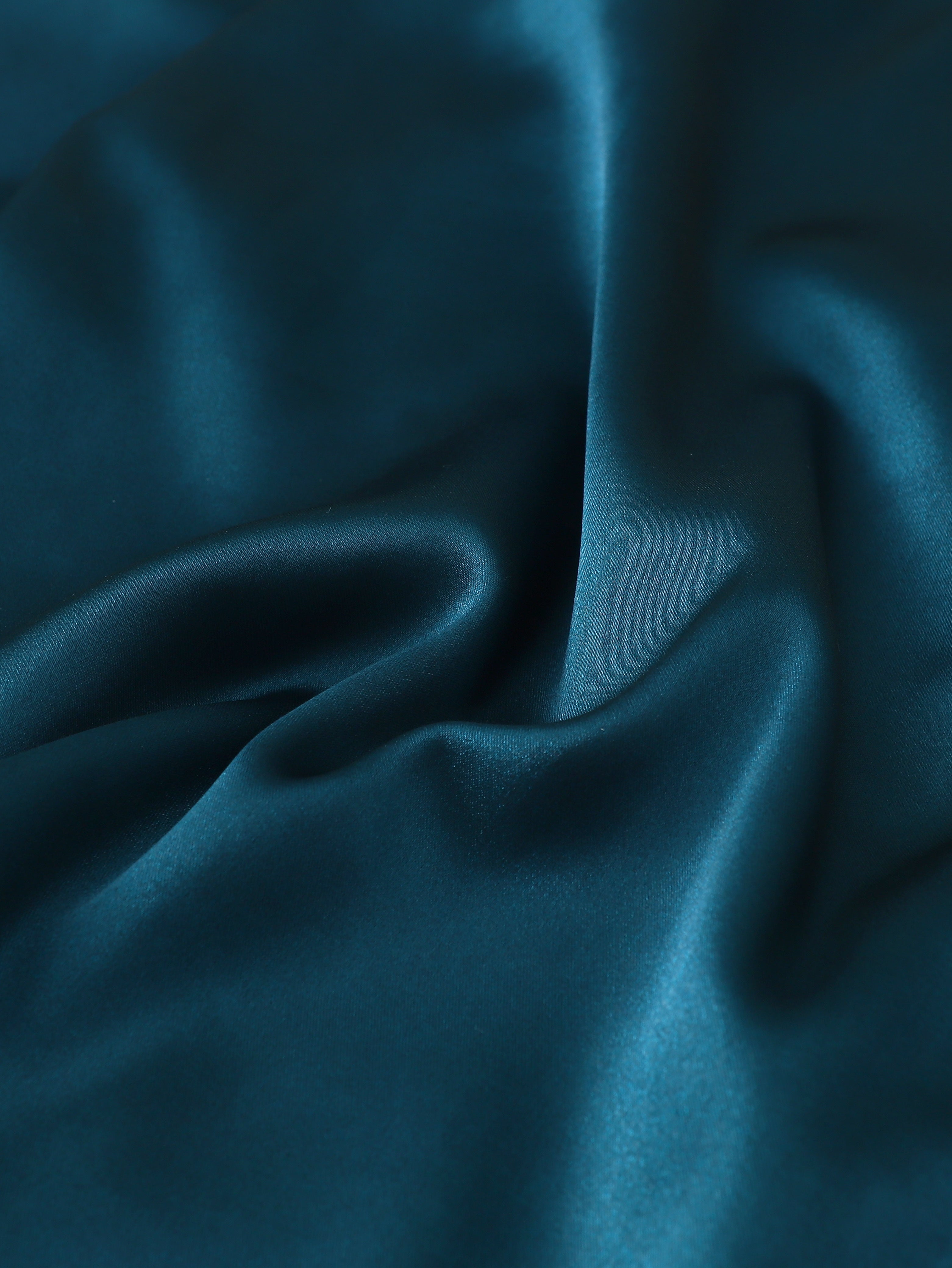 Conjunto de pijama de satén para hombre, manga larga, de color sólido, casual, con botones, para otoño e invierno