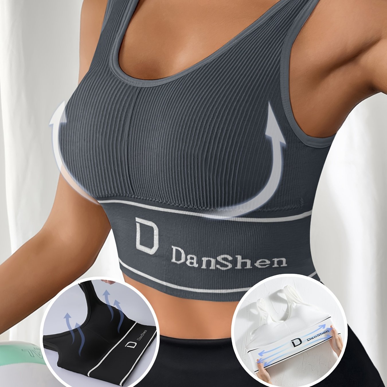 Women's Wireless Padded Sports Bra Nylon Blend for Yoga and Running Mint Green