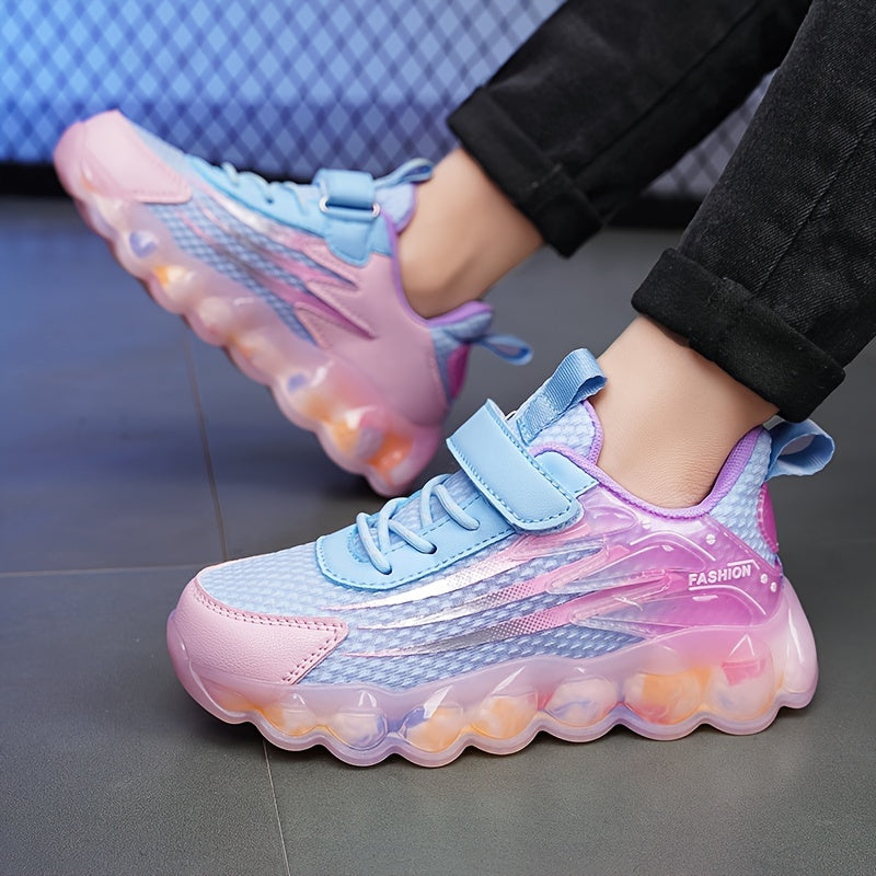 Girls Kids Sneakers Breathable Non-Slip Chunky Shoes for Outdoor Activities