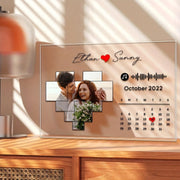 Personalized Heart-Shaped Acrylic Plaque Photo Frame Love Gift for Valentine's Day