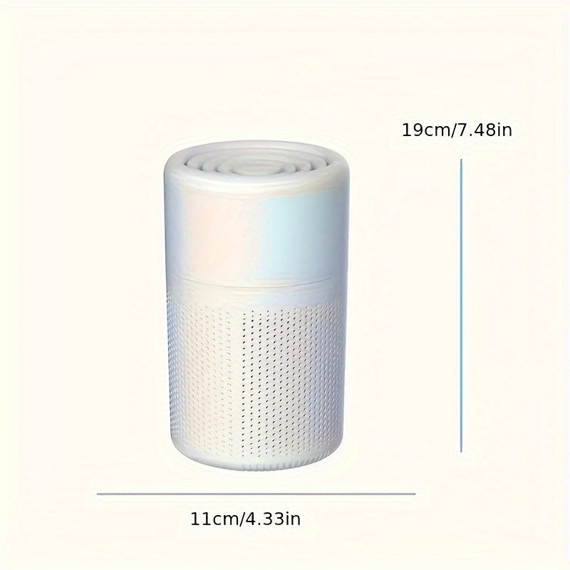 Mini USB Air Purifier with HEPA Filter and Aromatherapy Box for Home Office