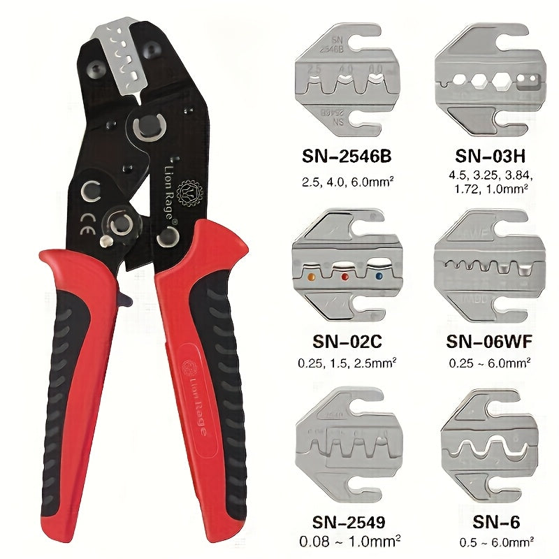 Crimping Tool Set with Combination Pliers and Multi-Jaw Connectors