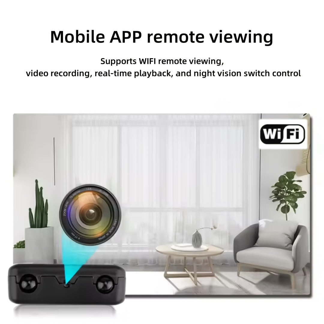 Portable Night Vision Home Security Camera with Wi-Fi Touch Control and Cloud Storage