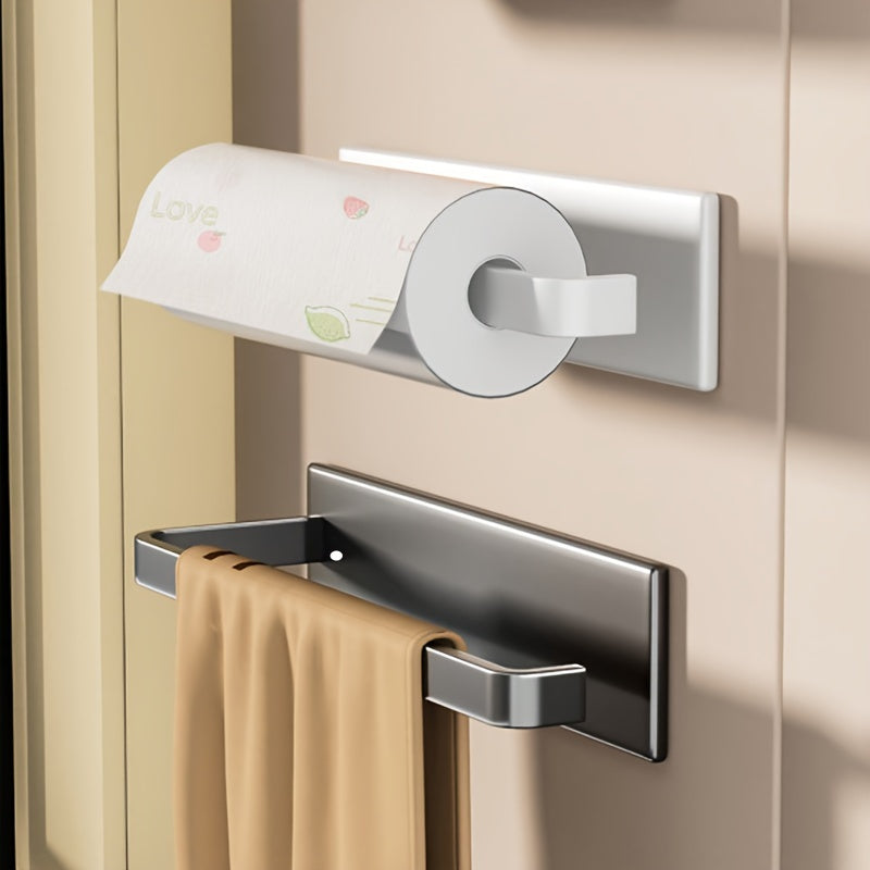 Estante de almacenamiento para baño de hierro forjado montado en la pared con barras para toallas