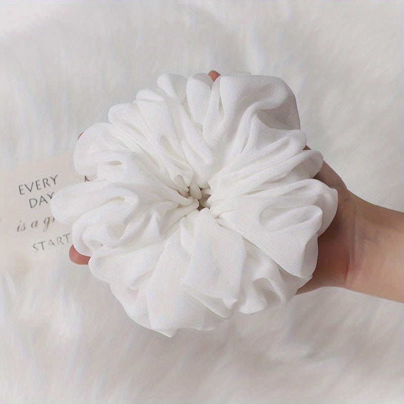 Solid-Colored Polyester Hijab for Women with Woven Design and Elasticity