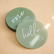 Acrylic Milestone Cards for Birth and Growth Records Set for Photography