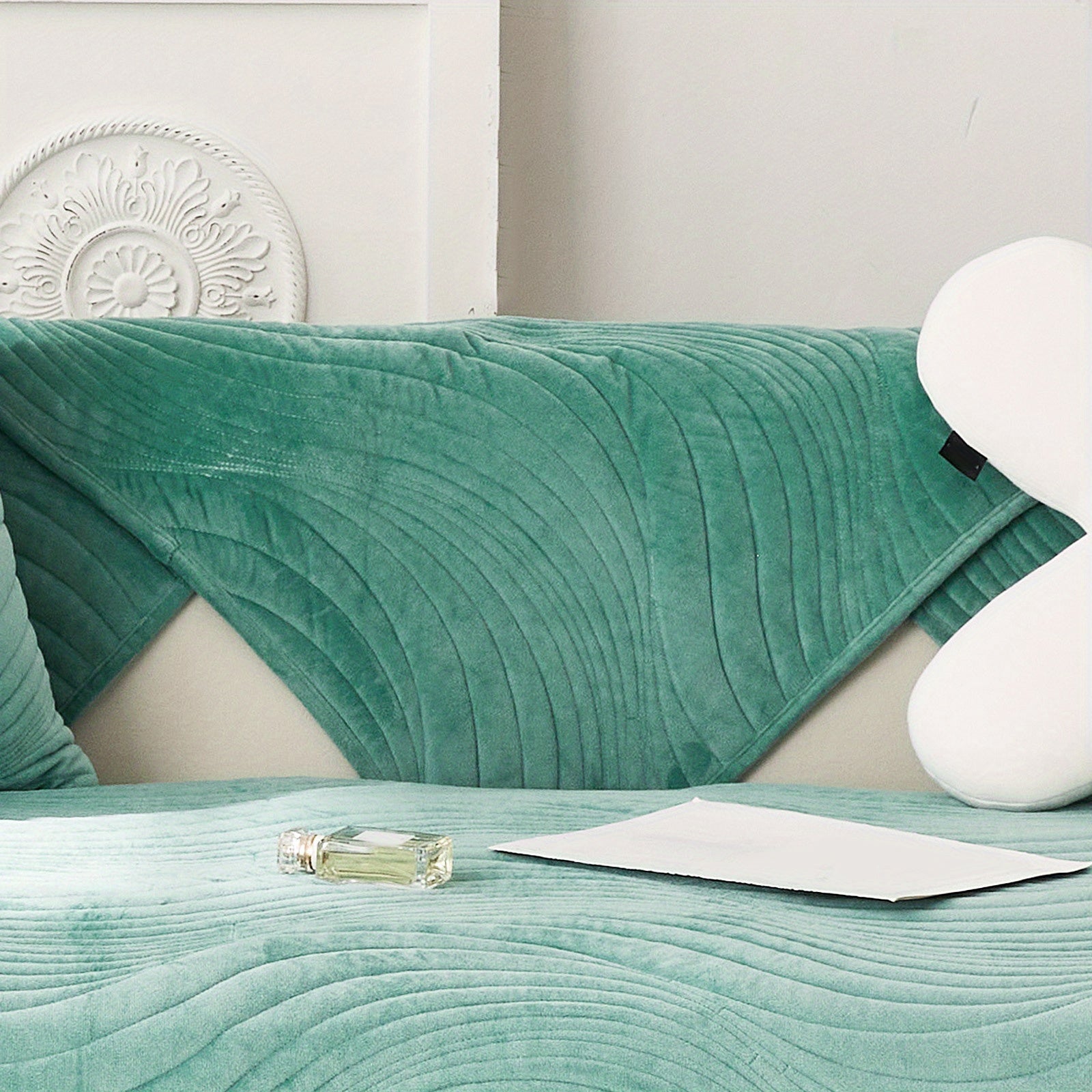 Чехол для дивана в скандинавском стиле из плюша для гостиной и офиса