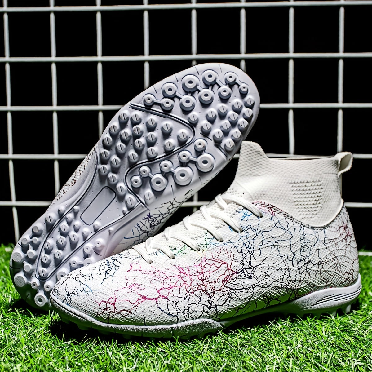 Men's Turf Soccer Cleats Rubber Sole Fabric Inner Artificial Grass Field