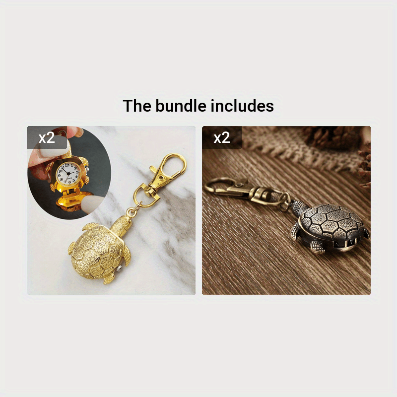 Reloj de bolsillo con forma de tortuga, collar largo, movimiento de cuarzo, exhibición en pared