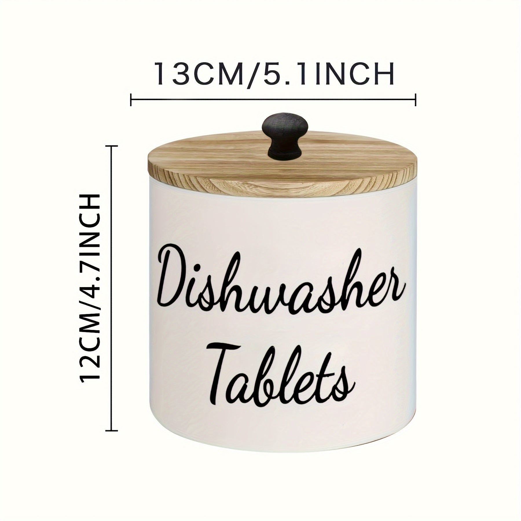 Rustic Dishwasher Pod Holder Round Container for Kitchen Laundry Bathroom Storage